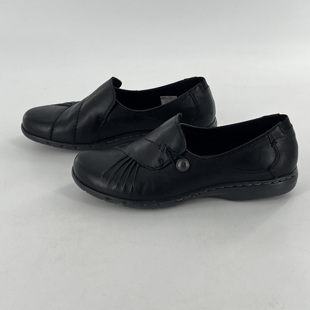 Rockport Cobb Hill Womens Ballet Flat Paulette Slip On Ruched Black Sz 10 W Wide - Picture 3 of 16